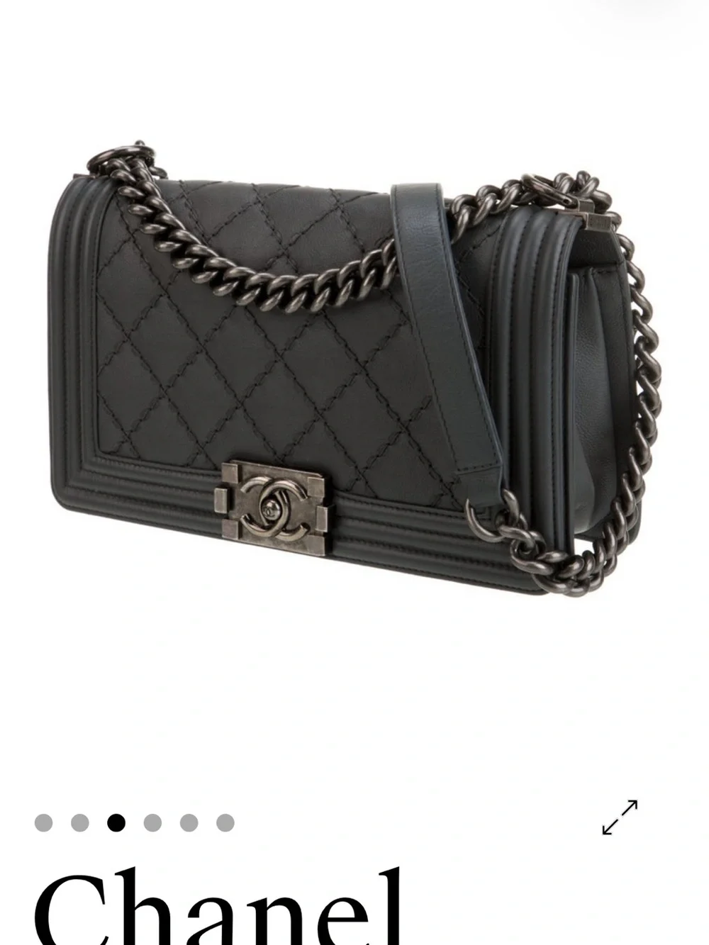 CHANEL double stitch medium boy flap bag
